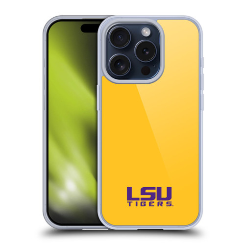 Louisiana State University LSU Louisiana State University LSU Fighting Tigers Soft Gel Case for Apple iPhone 15 Pro & MagSafe