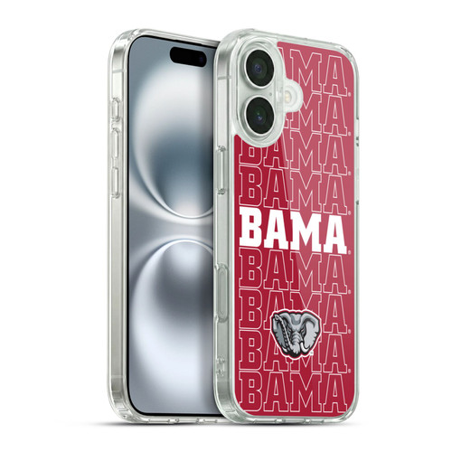University Of Alabama UA The University Of Alabama Art Bama Soft Gel Case for Apple iPhone 16 Plus & MagSafe