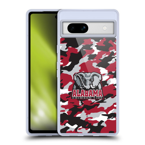 University Of Alabama UA The University Of Alabama Art Camou Soft Gel Case for Google Pixel 7a
