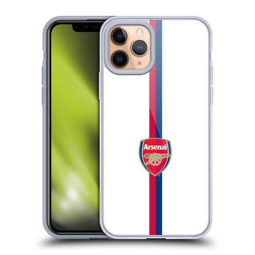 Arsenal FC Crest 2 Stripes 1 Soft Gel Case for Apple iPhone 11 Pro & MagSafe