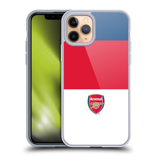 Arsenal FC Crest 2 Stripes 4 Soft Gel Case for Apple iPhone 11 Pro & MagSafe