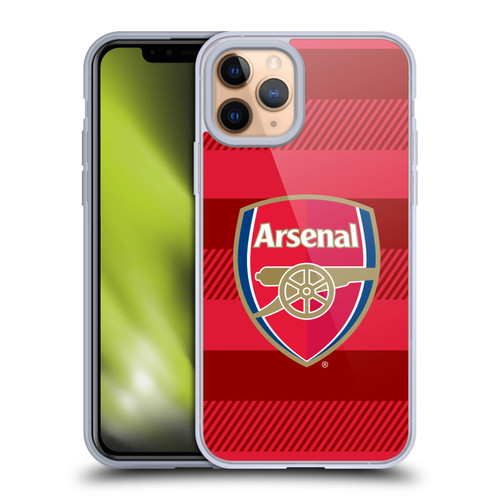 Arsenal FC Crest 2 Training Red Soft Gel Case for Apple iPhone 11 Pro & MagSafe