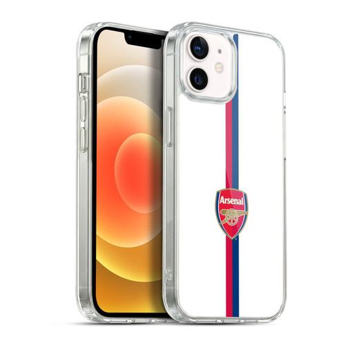 Arsenal FC Crest 2 Stripes 1 Soft Gel Case for Apple iPhone 12 / iPhone 12 Pro & MagSafe