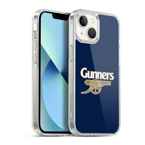 Arsenal FC Crest 2 Gunners Blue Soft Gel Case for Apple iPhone 13