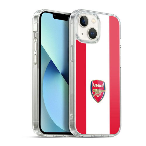 Arsenal FC Crest 2 Stripes 2 Soft Gel Case for Apple iPhone 13