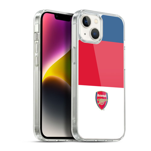 Arsenal FC Crest 2 Stripes 4 Soft Gel Case for Apple iPhone 14 Plus & MagSafe
