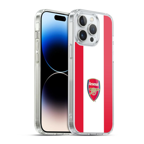 Arsenal FC Crest 2 Stripes 2 Soft Gel Case for Apple iPhone 14 Pro Max & MagSafe