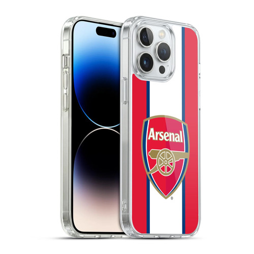 Arsenal FC Crest 2 Stripes 3 Soft Gel Case for Apple iPhone 14 Pro Max & MagSafe
