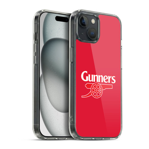 Arsenal FC Crest 2 Gunners Red Soft Gel Case for Apple iPhone 15 Plus & MagSafe