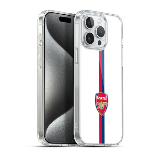 Arsenal FC Crest 2 Stripes 1 Soft Gel Case for Apple iPhone 15 Pro Max & MagSafe