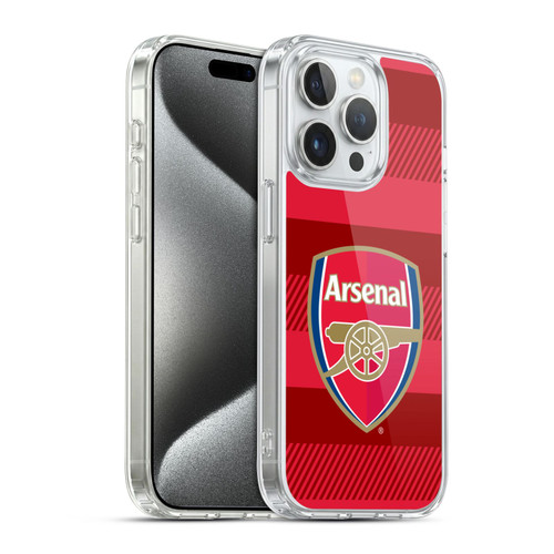 Arsenal FC Crest 2 Training Red Soft Gel Case for Apple iPhone 15 Pro & MagSafe