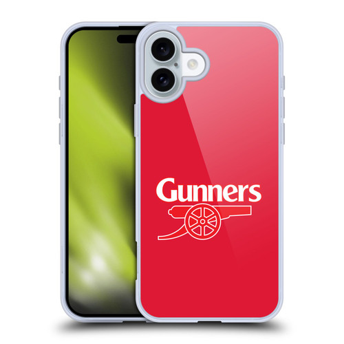Arsenal FC Crest 2 Gunners Red Soft Gel Case for Apple iPhone 16 Plus & MagSafe