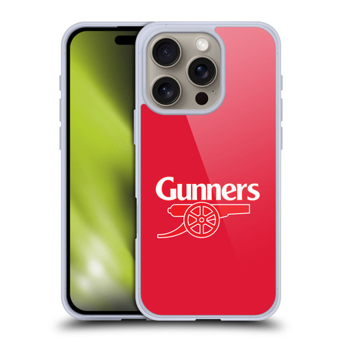 Arsenal FC Crest 2 Gunners Red Soft Gel Case for Apple iPhone 16 Pro & MagSafe