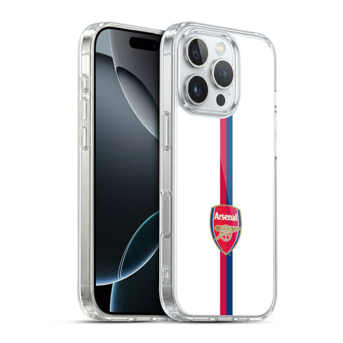 Arsenal FC Crest 2 Stripes 1 Soft Gel Case for Apple iPhone 16 Pro & MagSafe