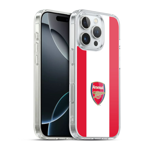 Arsenal FC Crest 2 Stripes 2 Soft Gel Case for Apple iPhone 16 Pro & MagSafe
