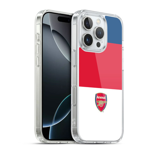 Arsenal FC Crest 2 Stripes 4 Soft Gel Case for Apple iPhone 16 Pro & MagSafe