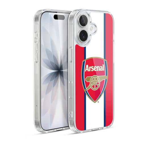Arsenal FC Crest 2 Stripes 3 Soft Gel Case for Apple iPhone 17