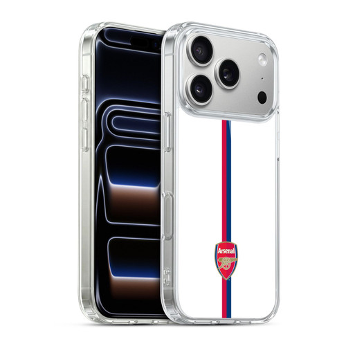 Arsenal FC Crest 2 Stripes 1 Soft Gel Case for Apple iPhone 17 Pro