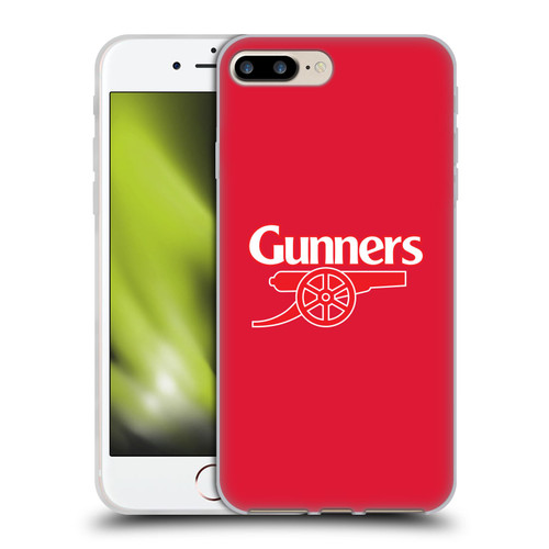 Arsenal FC Crest 2 Gunners Red Soft Gel Case for Apple iPhone 7 Plus / iPhone 8 Plus & MagSafe