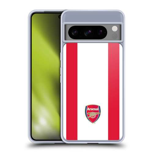 Arsenal FC Crest 2 Stripes 2 Soft Gel Case for Google Pixel 8 Pro