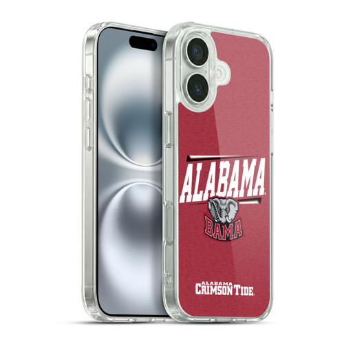 University Of Alabama UA The University Of Alabama Double Bar Soft Gel Case for Apple iPhone 16 Plus & MagSafe