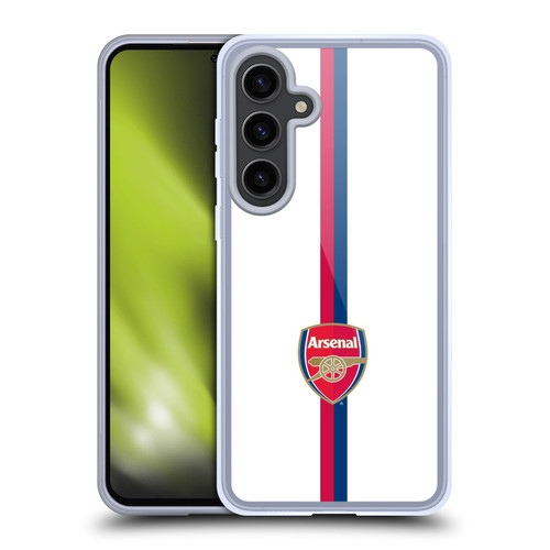 Arsenal FC Crest 2 Stripes 1 Soft Gel Case for Samsung Galaxy S24+ 5G