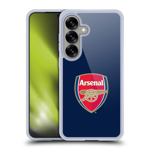 Arsenal FC Crest 2 Full Colour Blue Soft Gel Case for Samsung Galaxy S25 & MagSafe