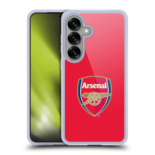 Arsenal FC Crest 2 Full Colour Red Soft Gel Case for Samsung Galaxy S25 & MagSafe