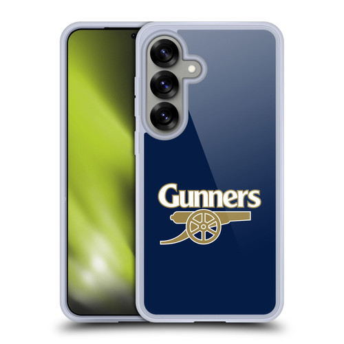 Arsenal FC Crest 2 Gunners Blue Soft Gel Case for Samsung Galaxy S25 & MagSafe