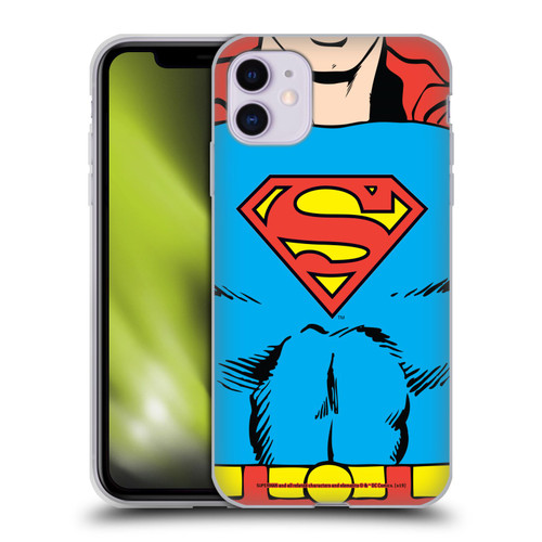 Superman DC Comics Logos Classic Costume Soft Gel Case for Apple iPhone 11