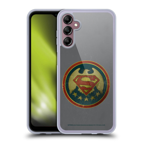 Superman DC Comics Logos Distressed Look Badge Soft Gel Case for Samsung Galaxy A14 5G