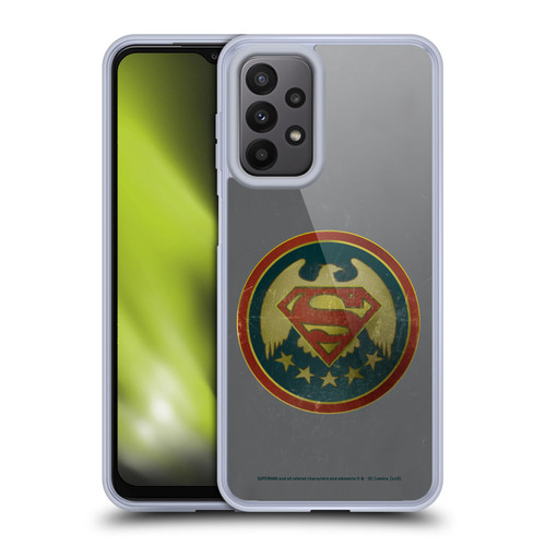 Superman DC Comics Logos Distressed Look Badge Soft Gel Case for Samsung Galaxy A23 / 5G (2022)