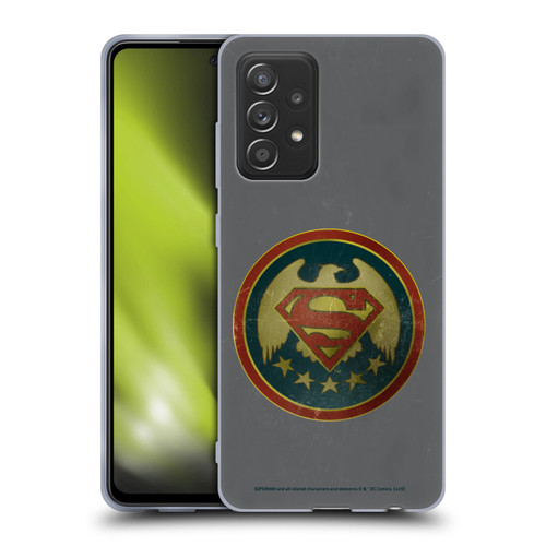 Superman DC Comics Logos Distressed Look Badge Soft Gel Case for Samsung Galaxy A52 / A52s / 5G (2021)