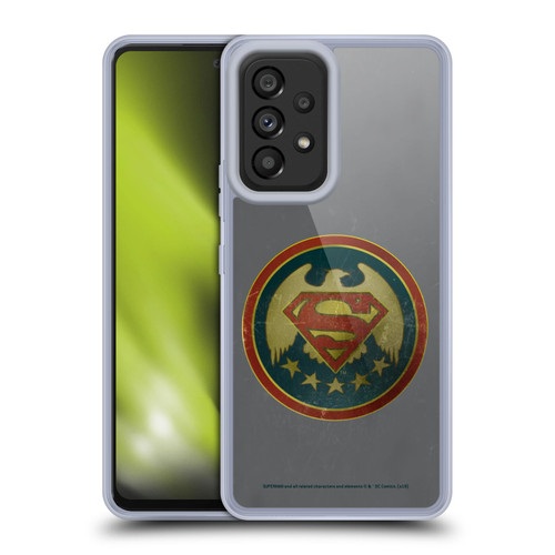 Superman DC Comics Logos Distressed Look Badge Soft Gel Case for Samsung Galaxy A53 5G (2022)