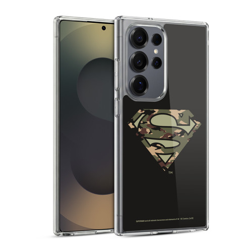 Superman DC Comics Logos Camouflage Soft Gel Case for Samsung Galaxy S25 Ultra & MagSafe