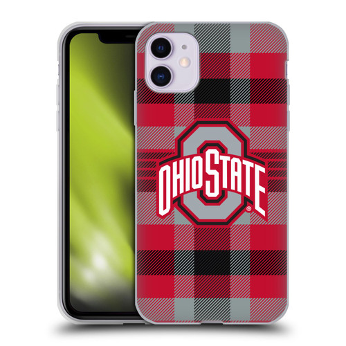 Ohio State University Logo Plaid Soft Gel Case for Apple iPhone 11