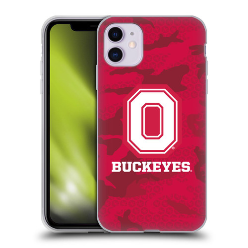 Ohio State University Logo Red Camou Soft Gel Case for Apple iPhone 11