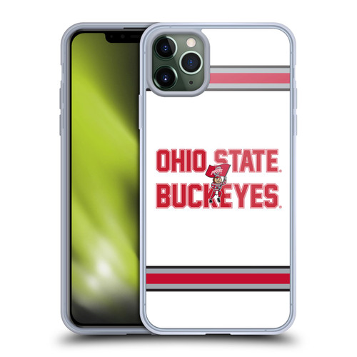 Ohio State University Logo White Stripes Soft Gel Case for Apple iPhone 11 Pro Max & MagSafe