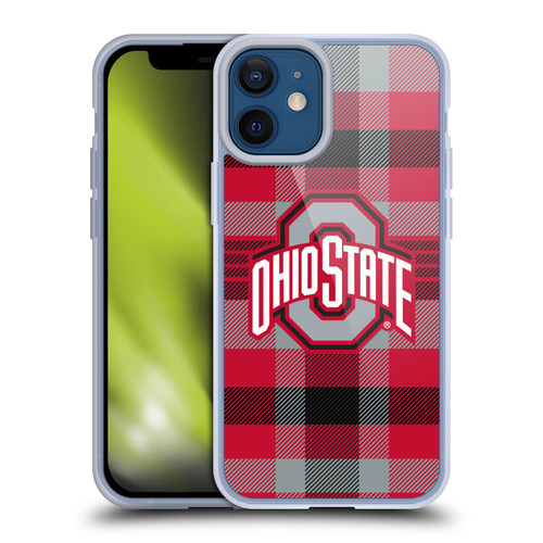 Ohio State University Logo Plaid Soft Gel Case for Apple iPhone 12 Mini & MagSafe