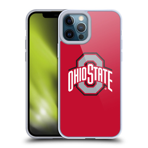Ohio State University Logo Plain Soft Gel Case for Apple iPhone 12 Pro Max & MagSafe