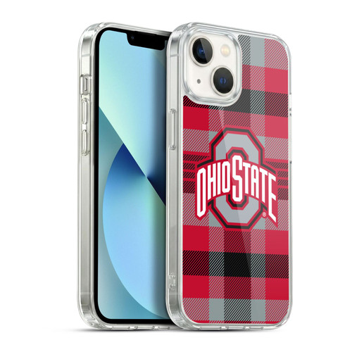 Ohio State University Logo Plaid Soft Gel Case for Apple iPhone 13