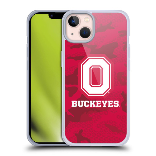 Ohio State University Logo Red Camou Soft Gel Case for Apple iPhone 13