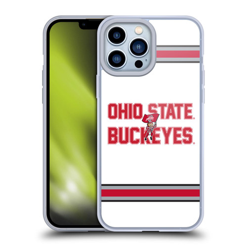 Ohio State University Logo White Stripes Soft Gel Case for Apple iPhone 13 Pro Max & MagSafe