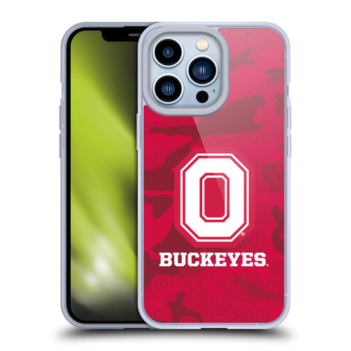 Ohio State University Logo Red Camou Soft Gel Case for Apple iPhone 13 Pro & MagSafe