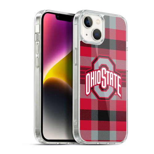 Ohio State University Logo Plaid Soft Gel Case for Apple iPhone 14 Plus & MagSafe
