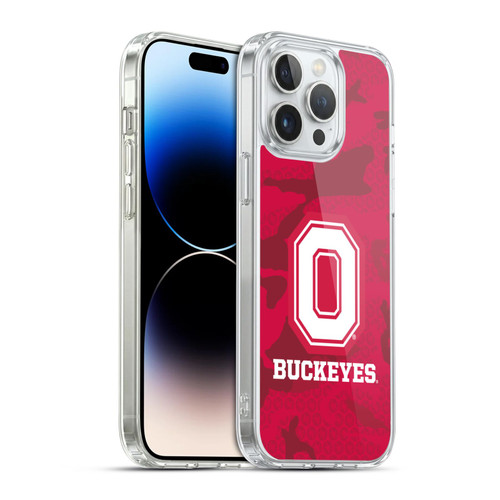 Ohio State University Logo Red Camou Soft Gel Case for Apple iPhone 14 Pro Max & MagSafe