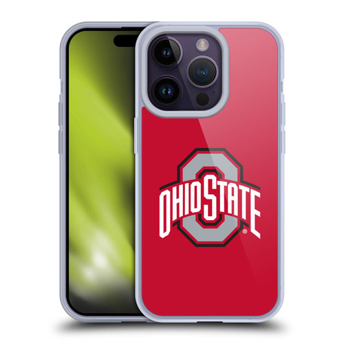 Ohio State University Logo Plain Soft Gel Case for Apple iPhone 14 Pro & MagSafe