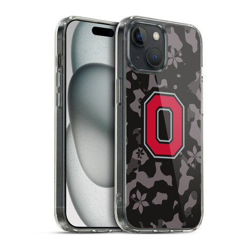 Ohio State University Logo Dark Camou Soft Gel Case for Apple iPhone 15 & MagSafe