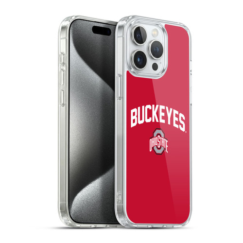 Ohio State University Logo Buckeyes Soft Gel Case for Apple iPhone 15 Pro Max & MagSafe