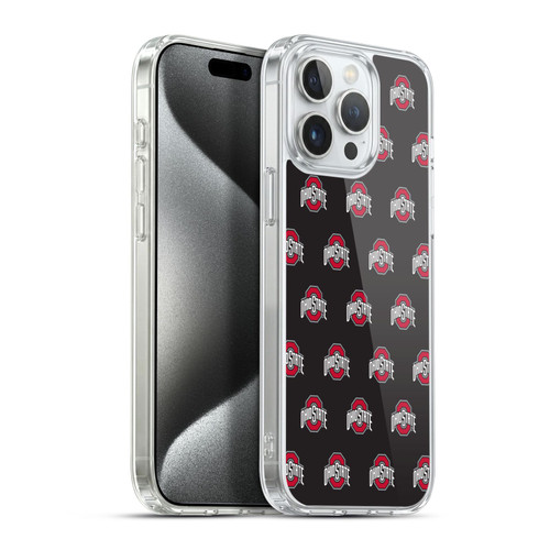 Ohio State University Logo Pattern Soft Gel Case for Apple iPhone 15 Pro Max & MagSafe